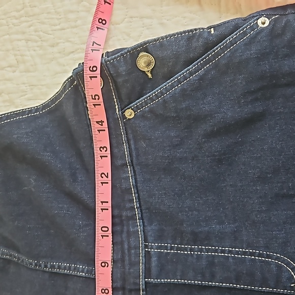 FREE ASSEMBLY KIDS GIRLS OVERALLS DARK BLUE DENIM SIZE 18 PREOWNED - Picture 11 of 15